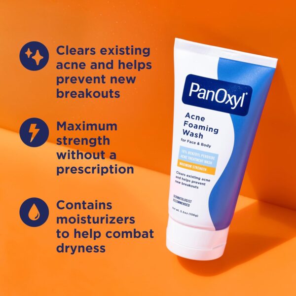 PanOxyl Acne Foaming Wash Benzoyl Peroxide 10% Maximum Strength