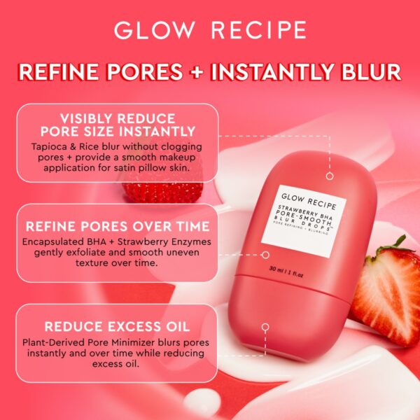 Glow Recipe Strawberry BHA Pore-Smooth Blur Drops 5ml