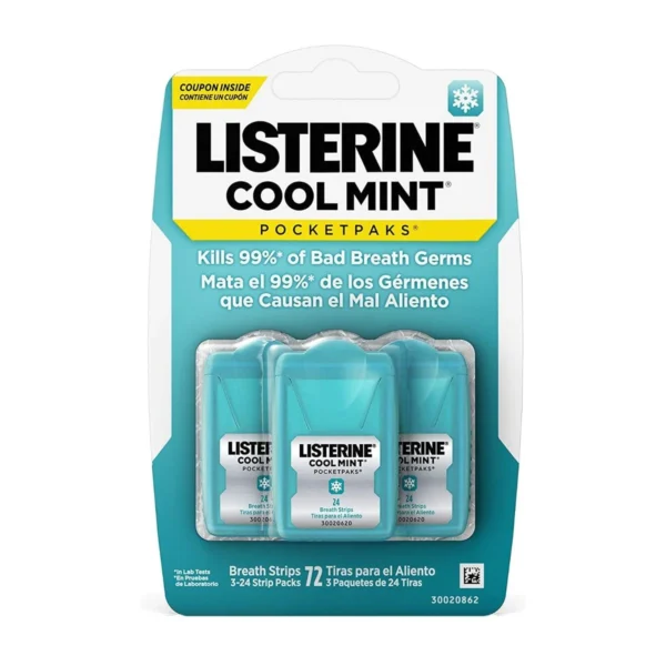 Listerine Cool Mint Breath Strips 72-Piece Pocketpaks