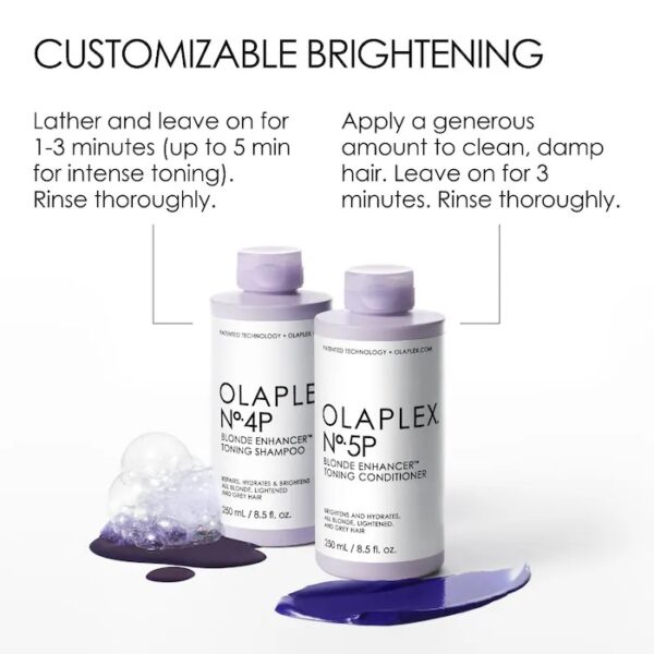 Olapex No.5P Blonde Hair Hydrating & Brightening Purple Toning Conditioner - Image 4