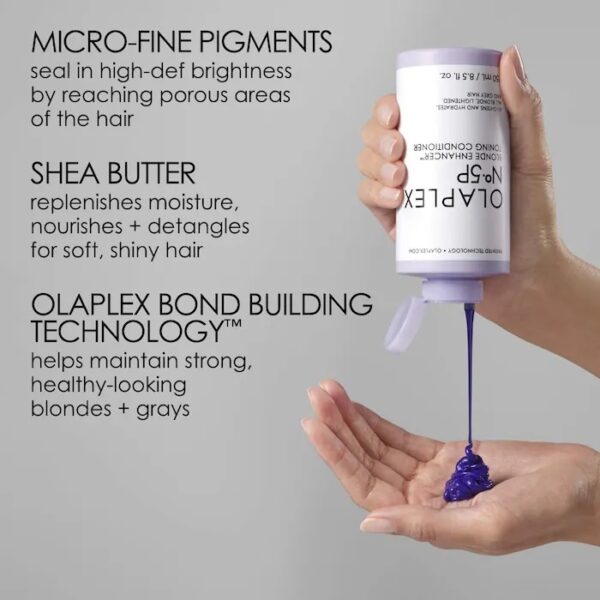 Olapex No.5P Blonde Hair Hydrating & Brightening Purple Toning Conditioner - Image 6