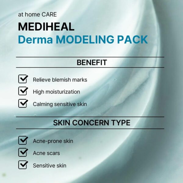 Mediheal Derma Modeling Pack (Madecassoside) Relieving Blemish Marks For Clear Skin - Image 4