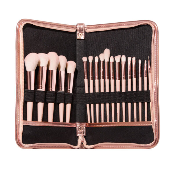 By BEAUTY BAY Rose Glow 18 Piece Brush Set With Brush Stand - Image 2