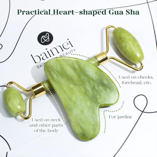BAIMEI IcyMe Gua Sha & Jade Roller Facial Tools Set - Image 5