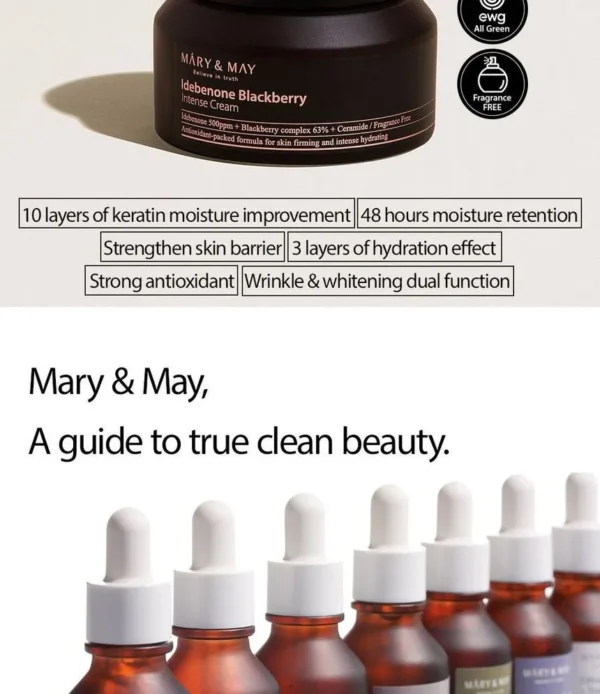 Mary&May Idebenone Blackberry Intense Cream Mini 12g - Image 5