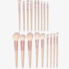 By BEAUTY BAY Rose Glow 18 Piece Brush Set With Brush Stand