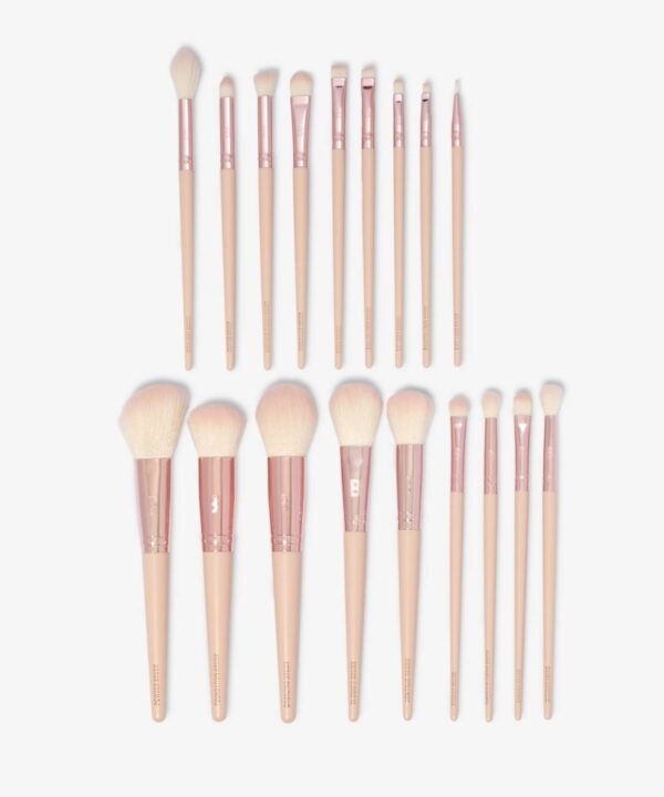 By BEAUTY BAY Rose Glow 18 Piece Brush Set With Brush Stand - Image 3