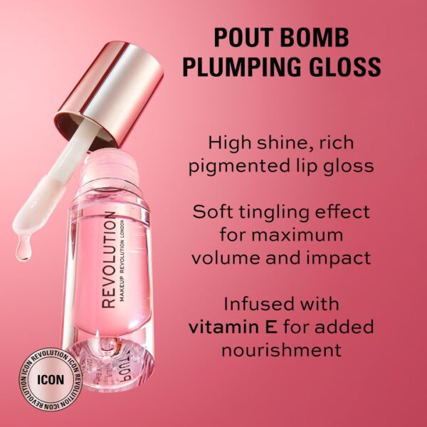 Makeup Revolution Pout Bomb Plumping Gloss Glaze - Image 5