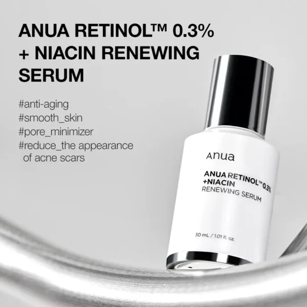 Anua Retinol 0.3% + Niacin Renewing Serum 30ml - Image 2
