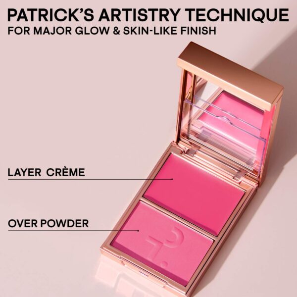PATRICK TA Major Headlines Double-Take Crème Powder Blush Duo - She's a Doll - Bright Neutral Pink - Image 5