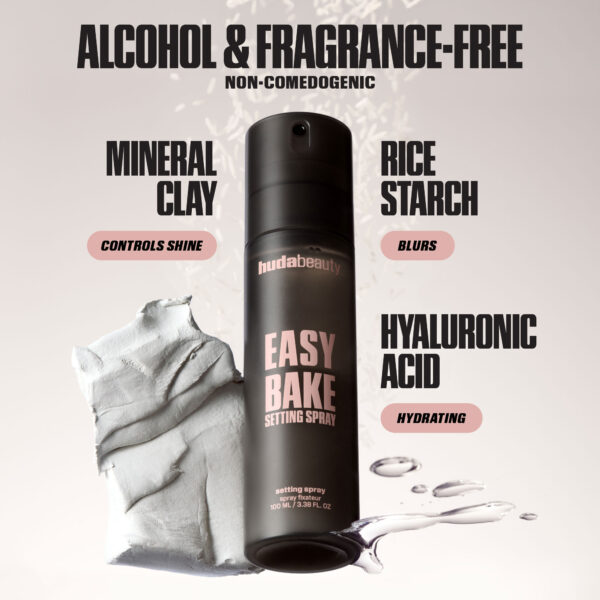 HUDA BEAUTY Mini Easy Bake Blurring Setting Spray with 16-Hour Wear 30ml - Image 6