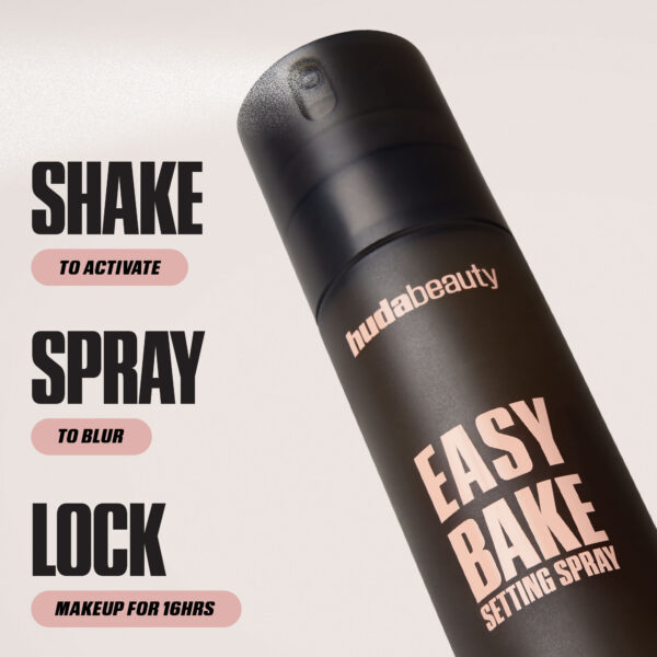 HUDA BEAUTY Mini Easy Bake Blurring Setting Spray with 16-Hour Wear 30ml - Image 3