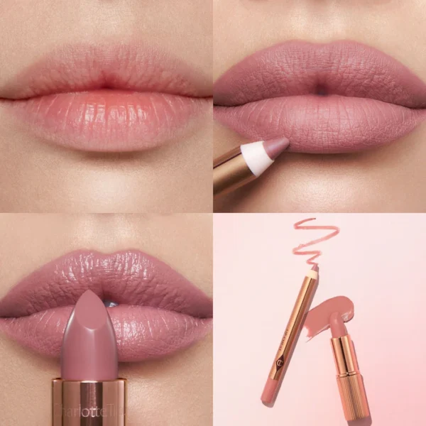 Charlotte Tilbury Mini Pillow Talk Lipstick & Liner Set, Pillow Talk Fair - cool pink nude - Image 4