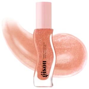 Gisou Honey Infused Hydrating Lip Oil Glazed Plum Sheer Nude Shimmer 8ml